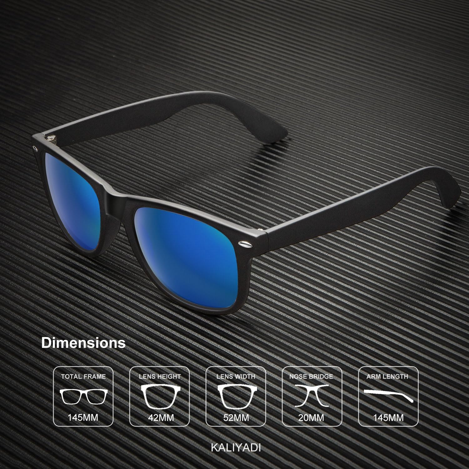 Polarized Sunglasses for Men and Women Matte Finish Sun glasses Color Mirror Lens UV Blocking (3 Pack)